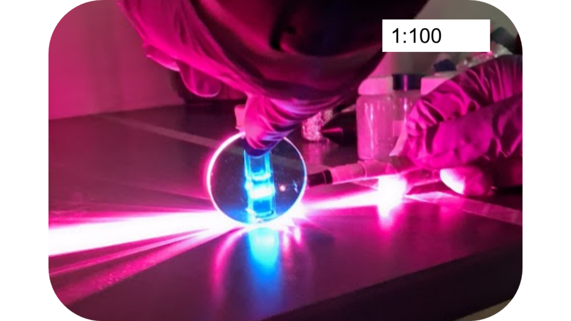 A picture of a 1:100 sample