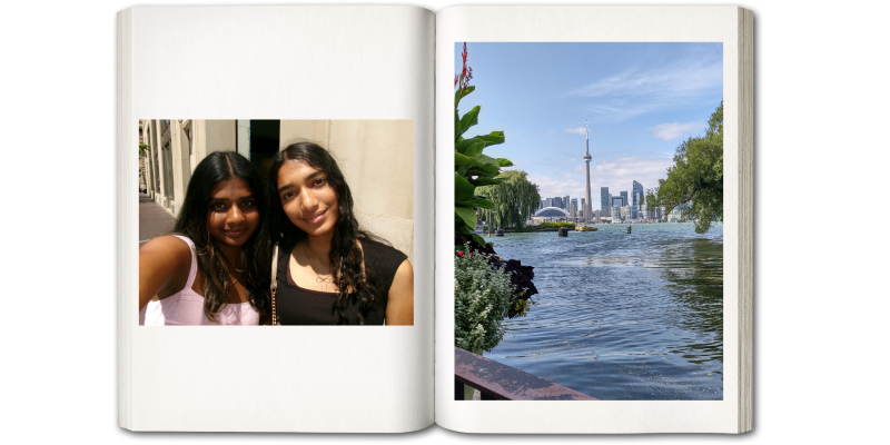 Page 2: photos of my friend and I