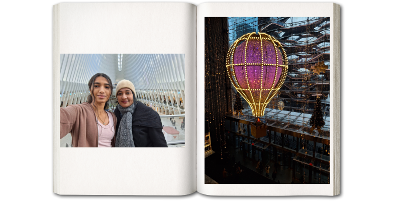 Page 4: photos of my  mom and I