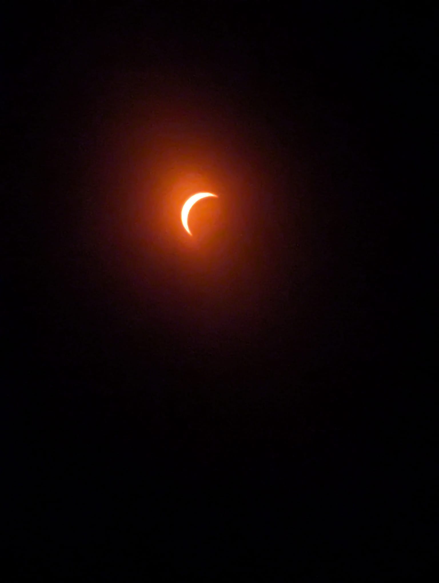 An almost full solar eclipse