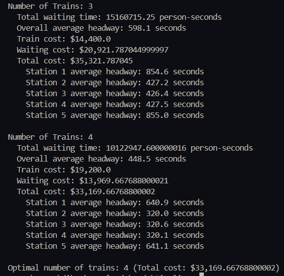 MBTA cambridge subway system headway cost