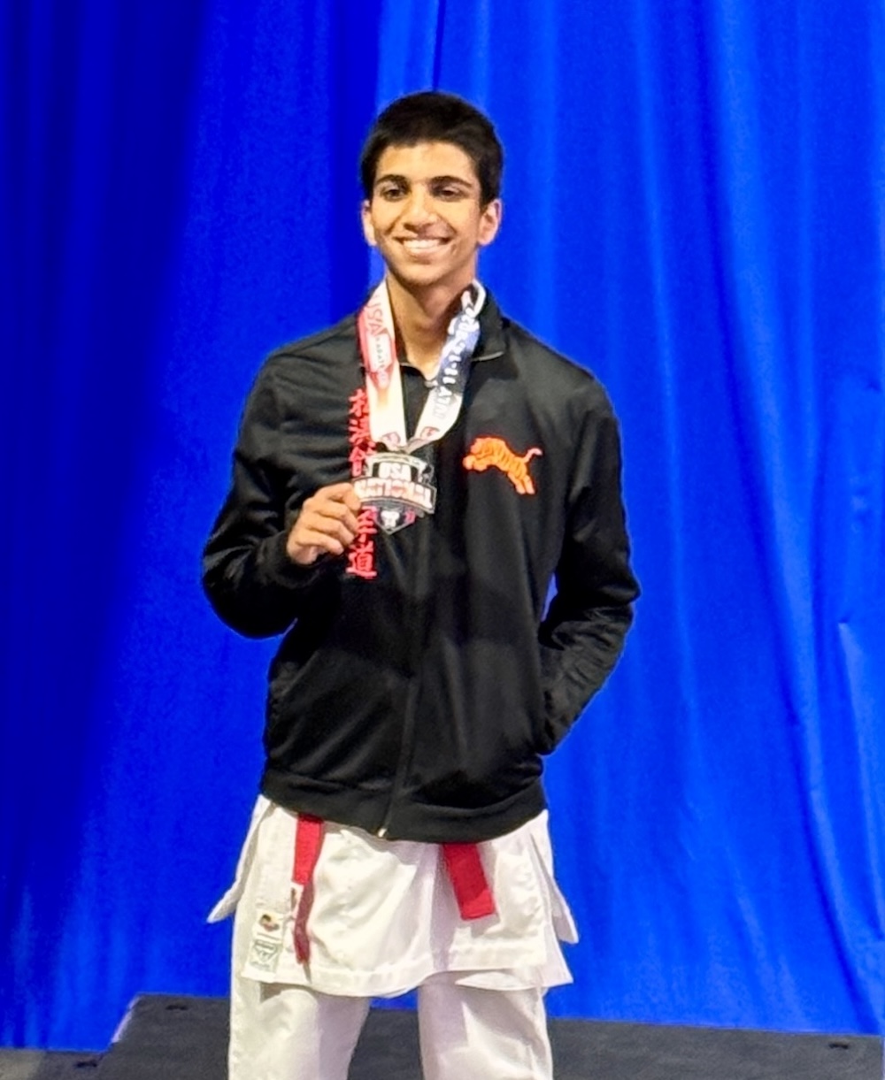 Me Holding a Silver Medal