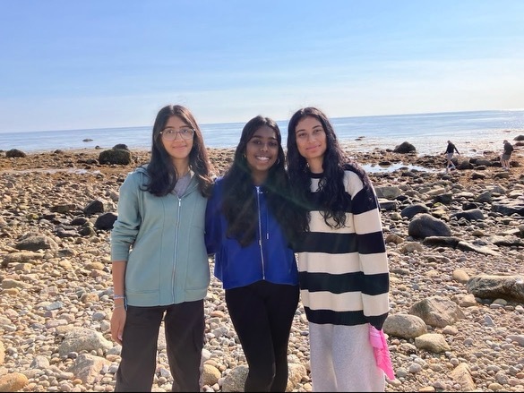 Me, Sharvi, and Ishana at Beach