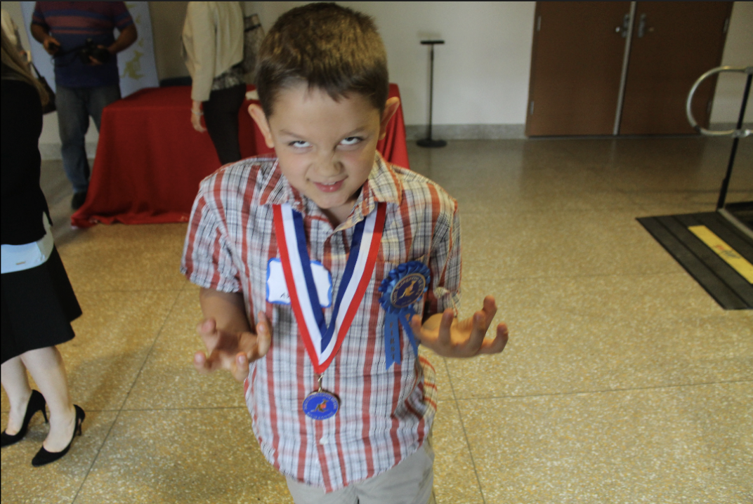 Adam with medals