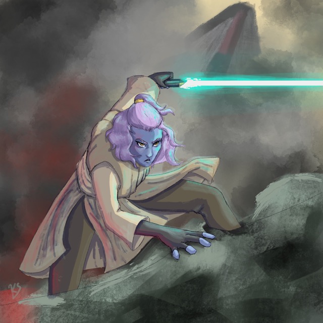 Digital art of a Star Wars character I created