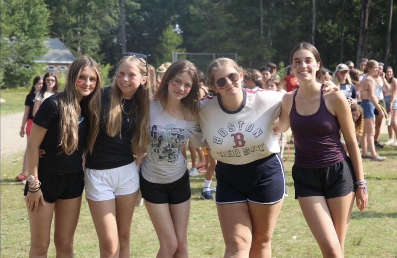  Five girls posing for a picture