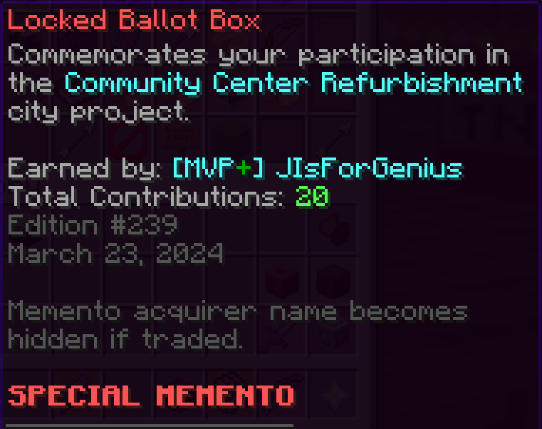 Memento Edition #239