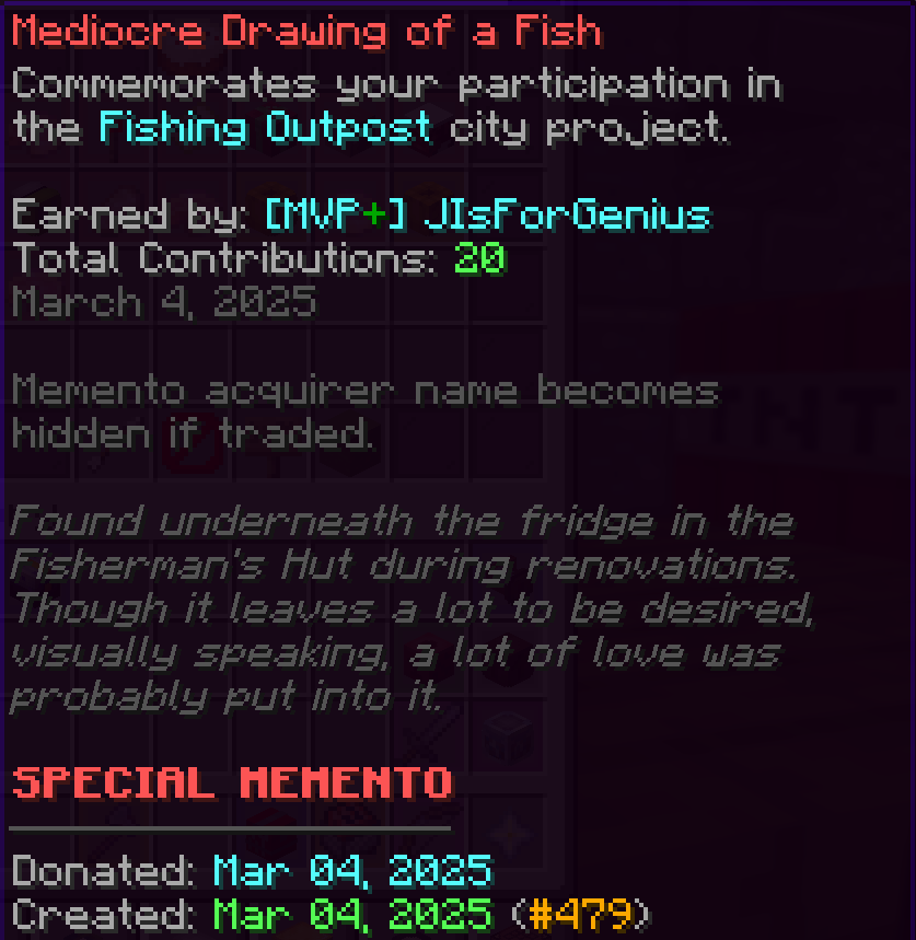 Memento Edition #479