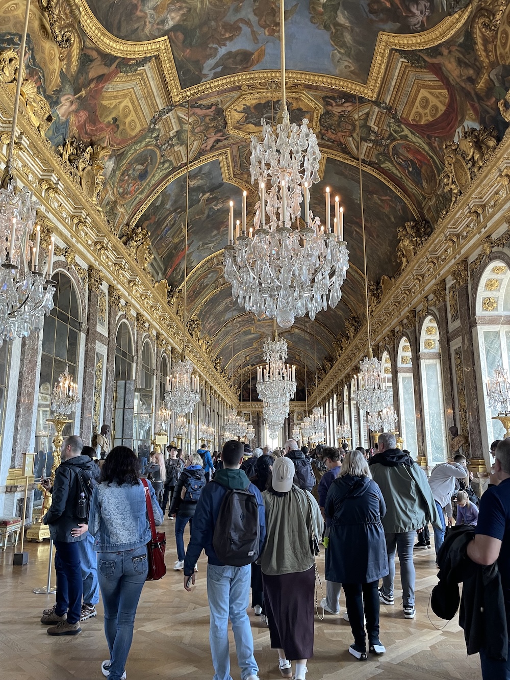 The Hall of Mirrors in the Palace of Versailles