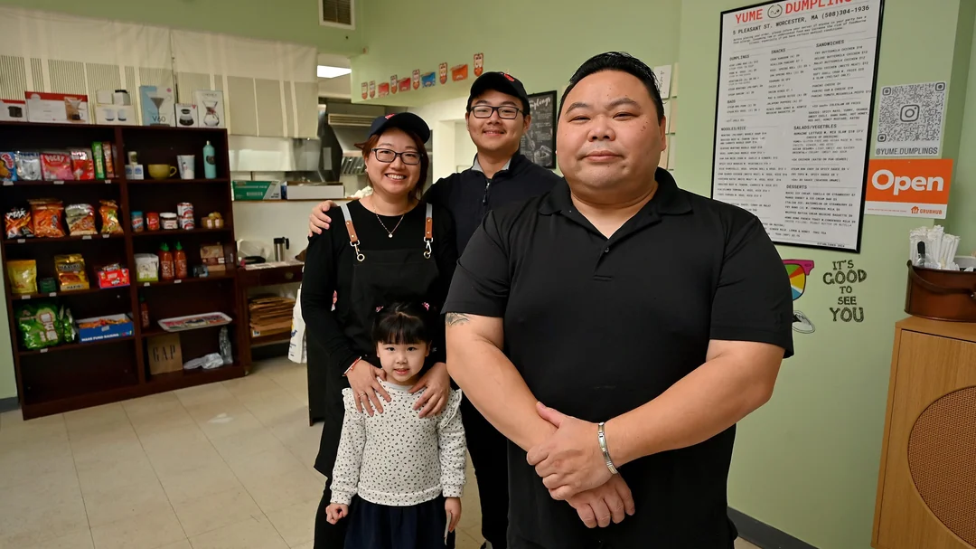 My family at Yume. From the back left to right: My mom, Me, my sister, and my father. CREDIT: Worcester Telegram & Gazaette