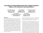 Privileged Multimodal Data EDM 2026