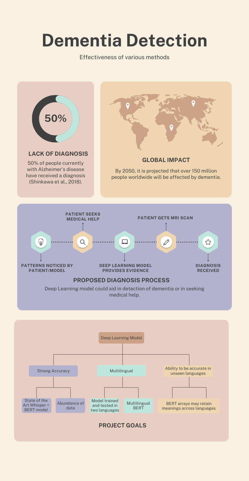 Infographic depicting the background of the project