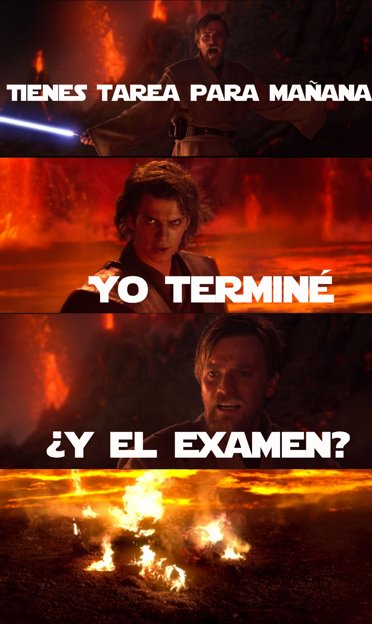 Spanish Star Wars and exam meme