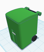 CAD of the trash can.