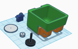 CAD of the trash can.