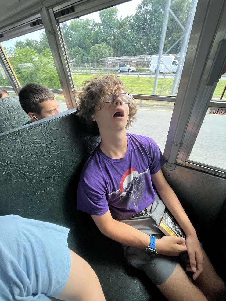 Picture of me asleep on the bus