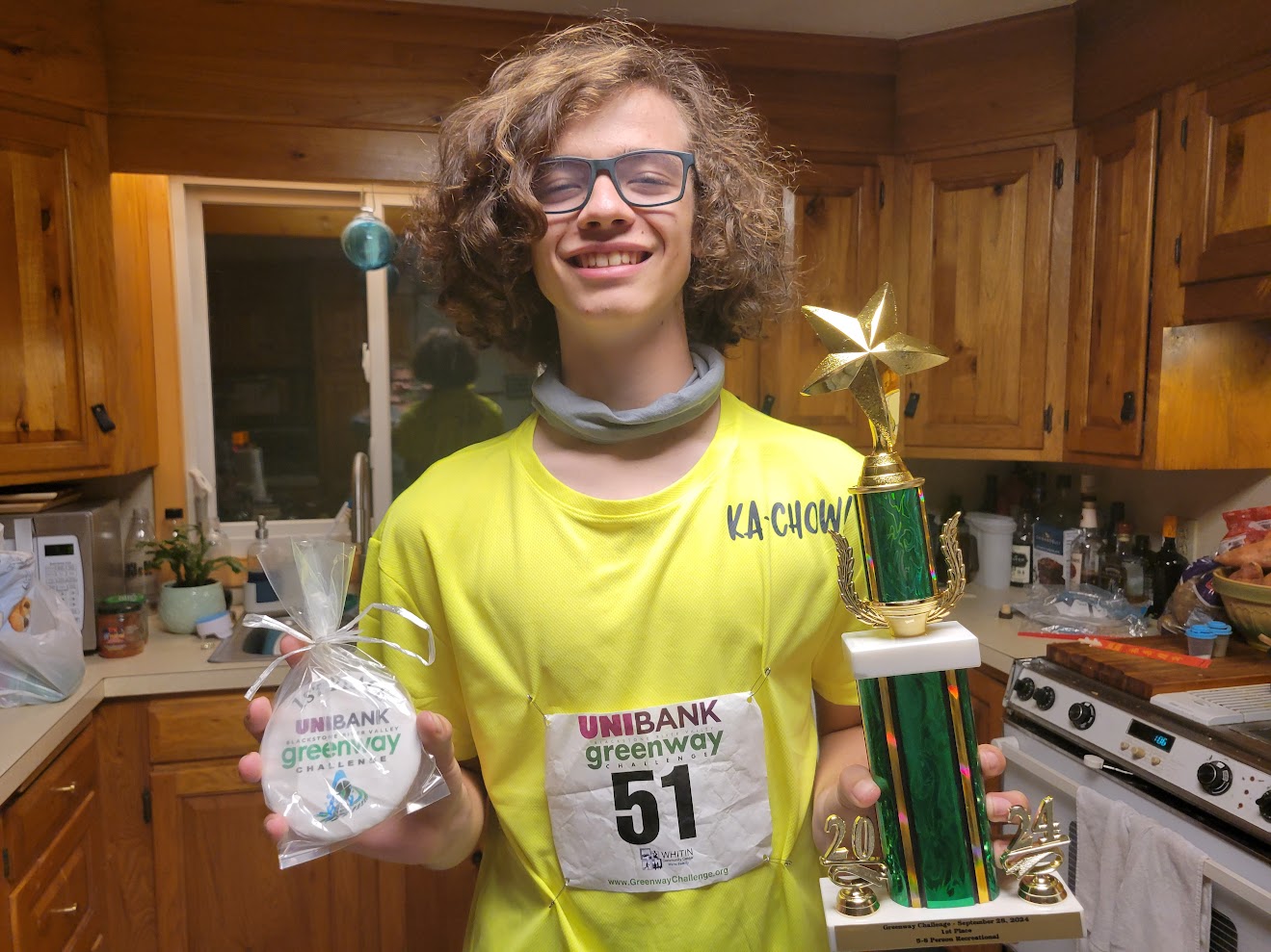 A photo of me after winning the Greenway Challenge