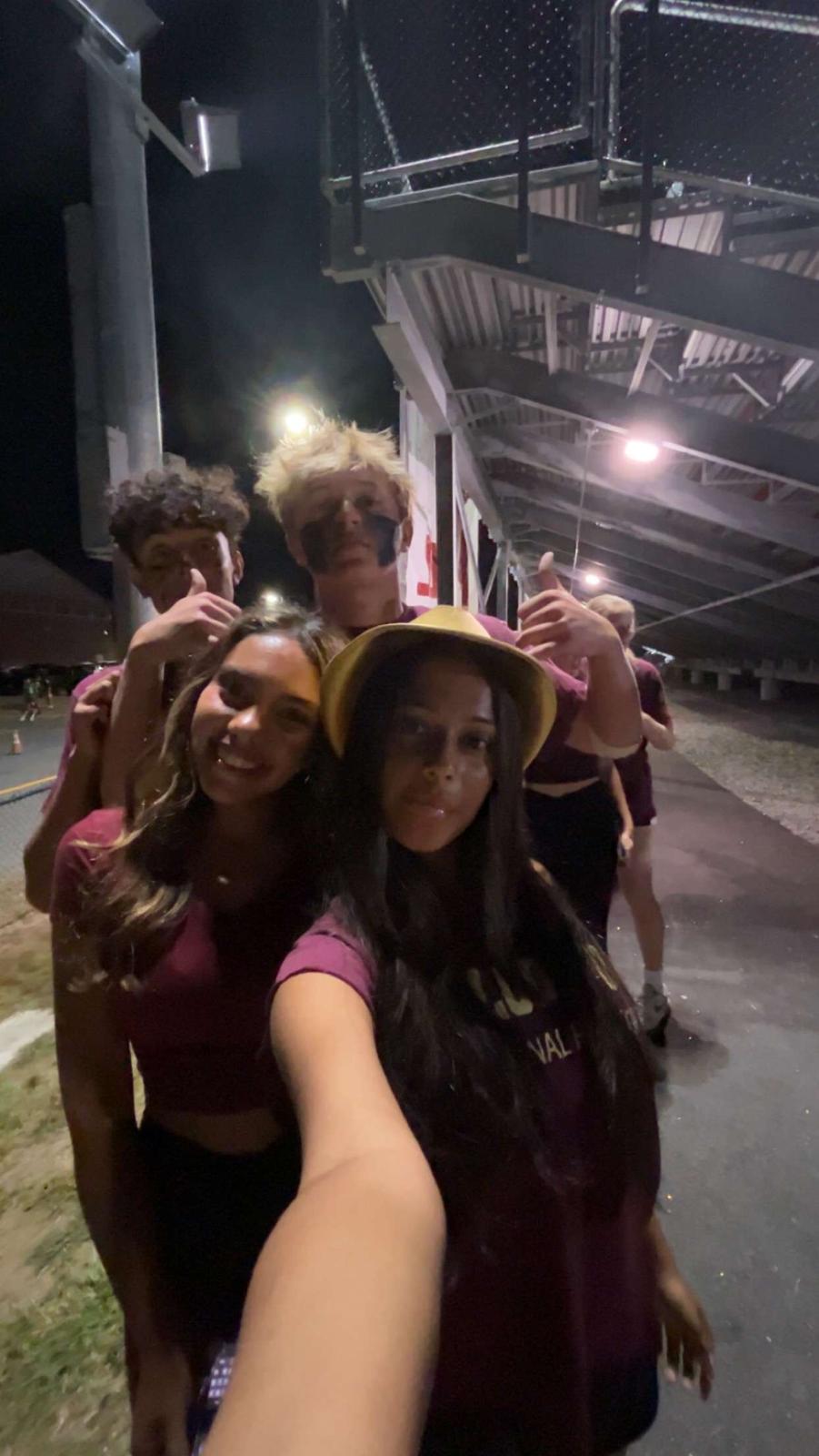 Friends at Football Game
