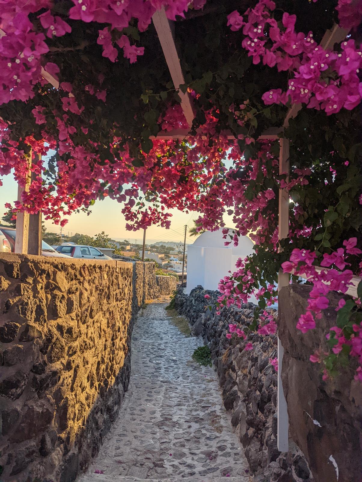 A picture of an alley in Greece