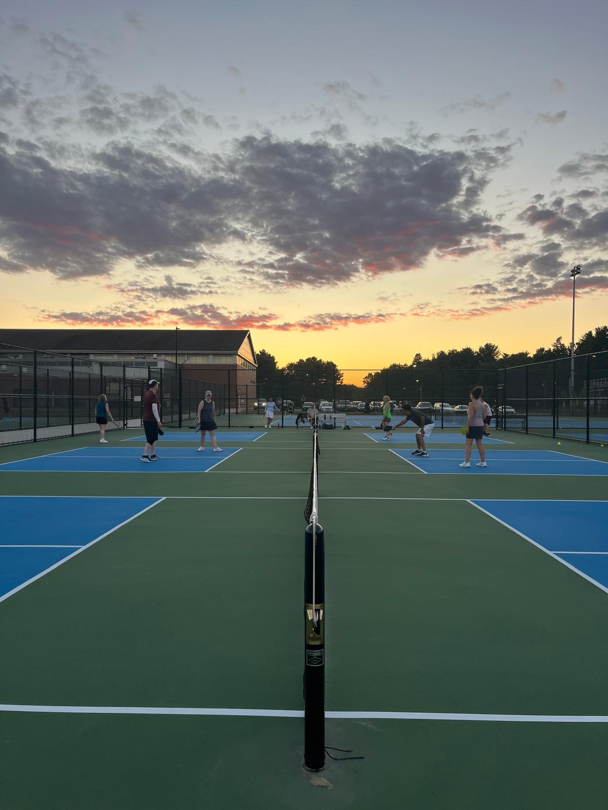 Sunset Over Pickleball Courts