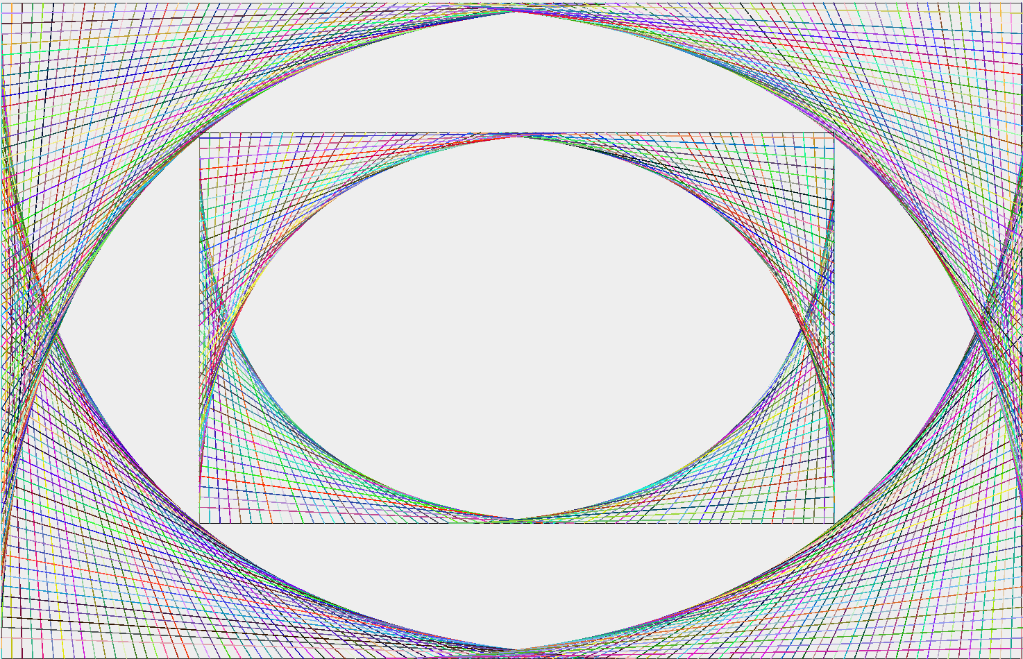 A picture of the line art program after it has run