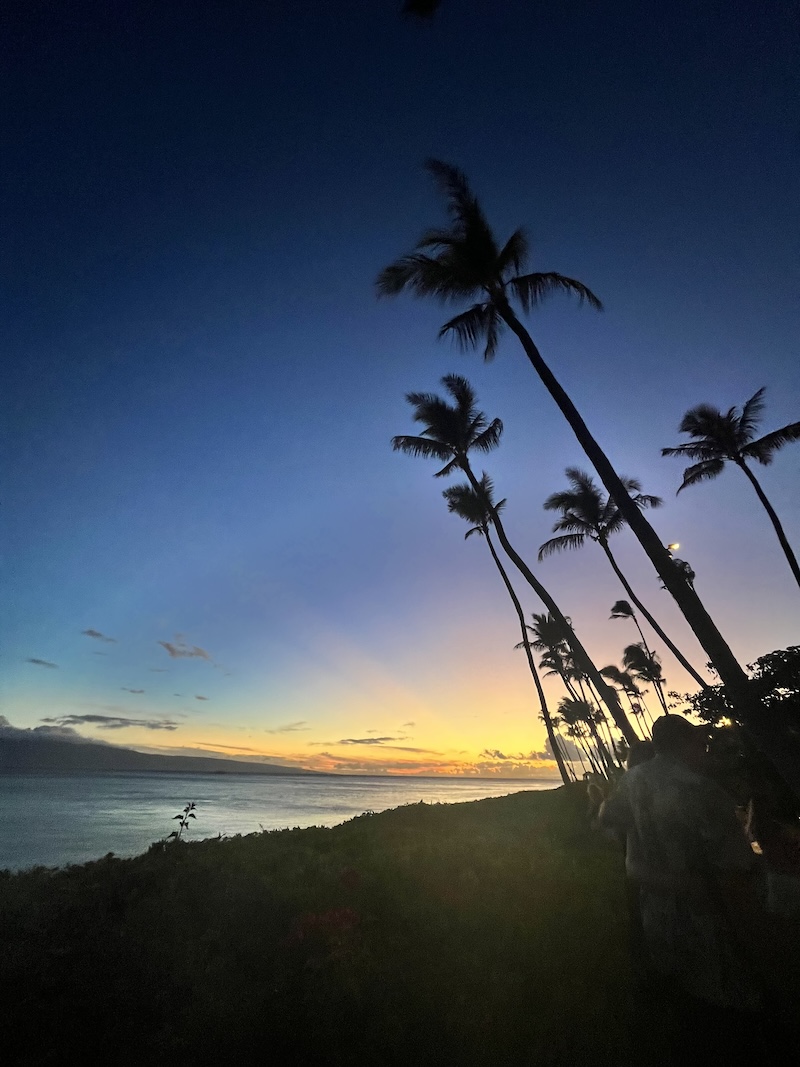 sunset in Hawaii