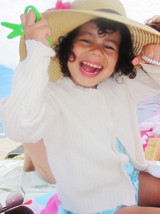 toddler kayla at the beach