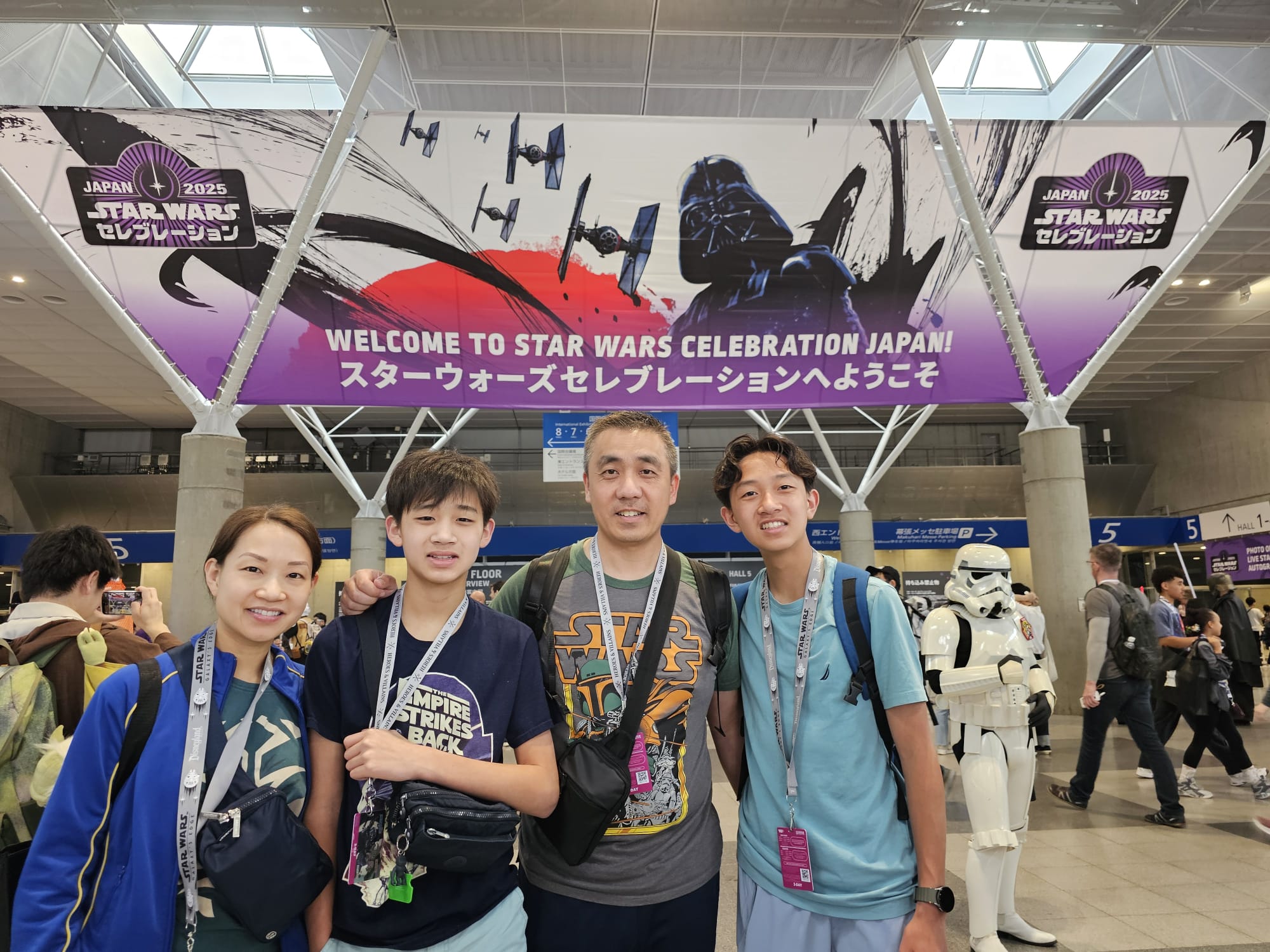 Me and my family at a Star Wars convention in Japan