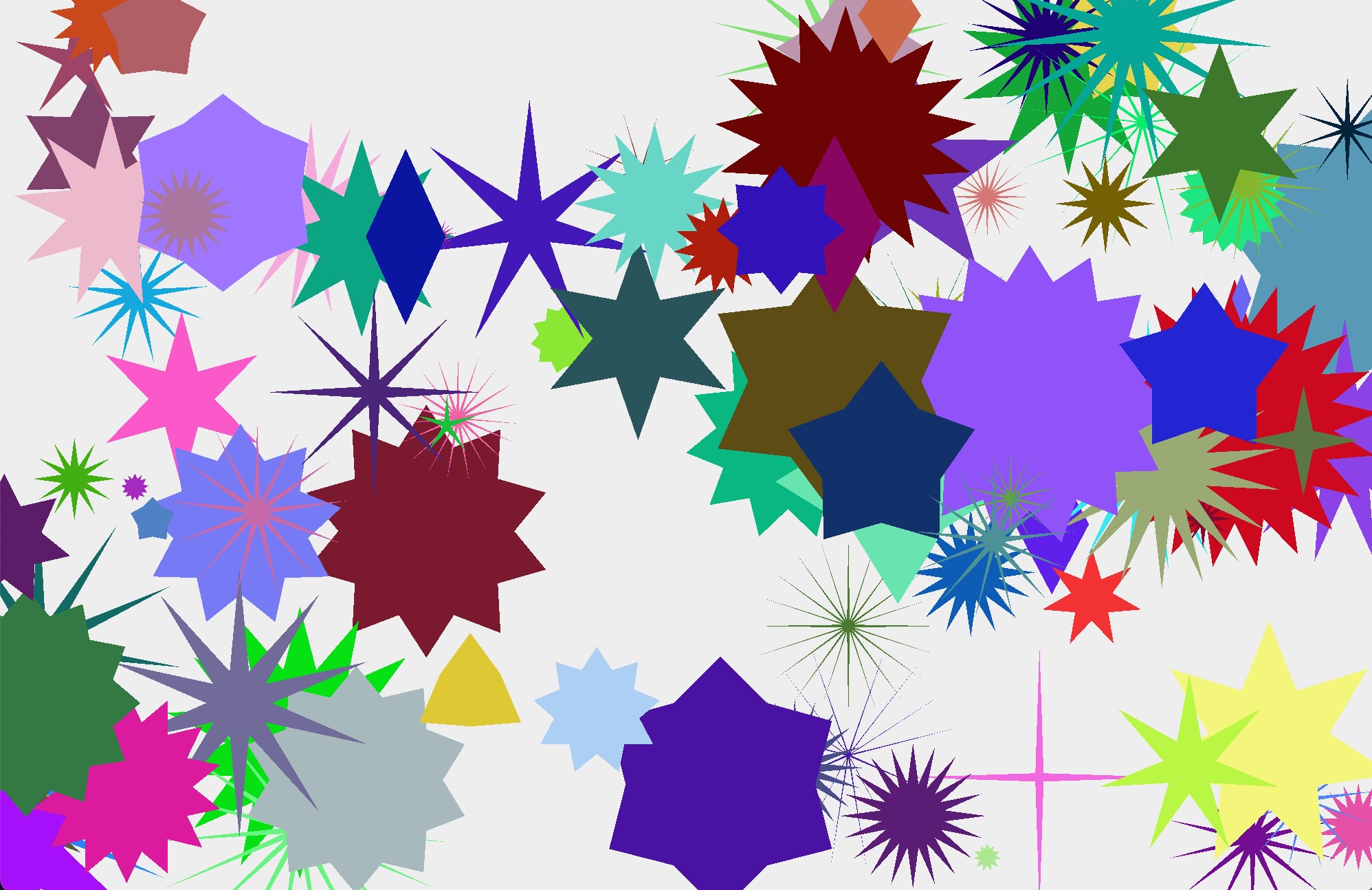 A sample image of the graphics generated by my stars code