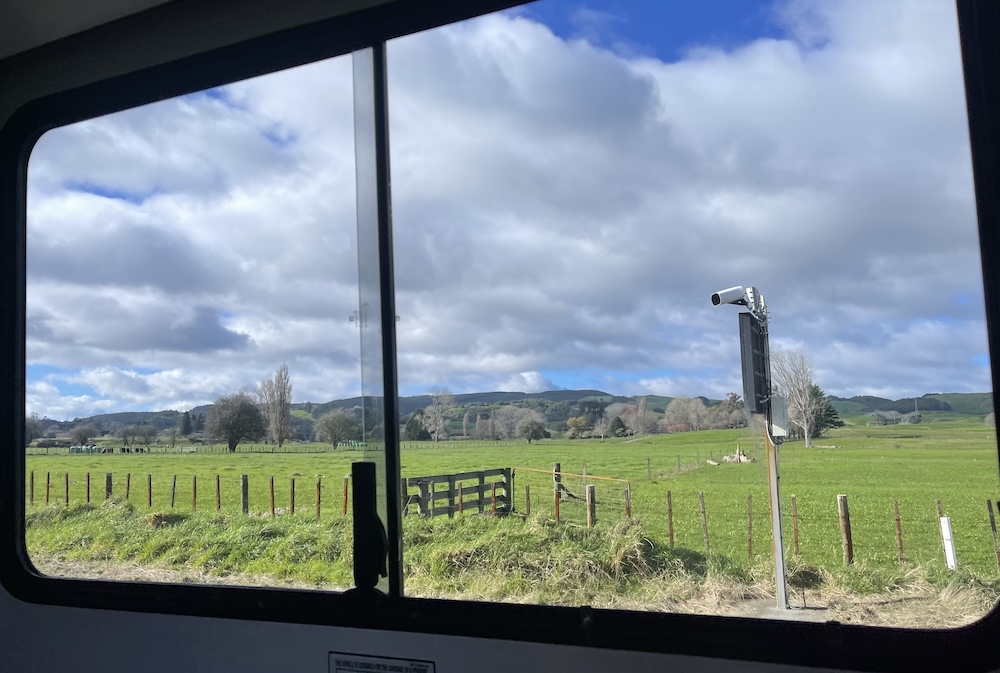 A view of New Zealand from a camper van.