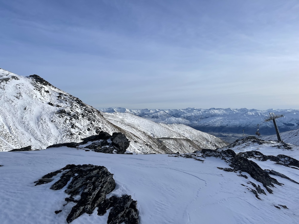 The view from the ski mountains in Queenstown.