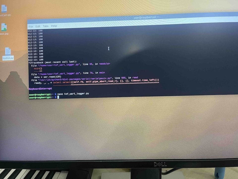 Code troubleshooting for the TOFSense lidar sensor.
