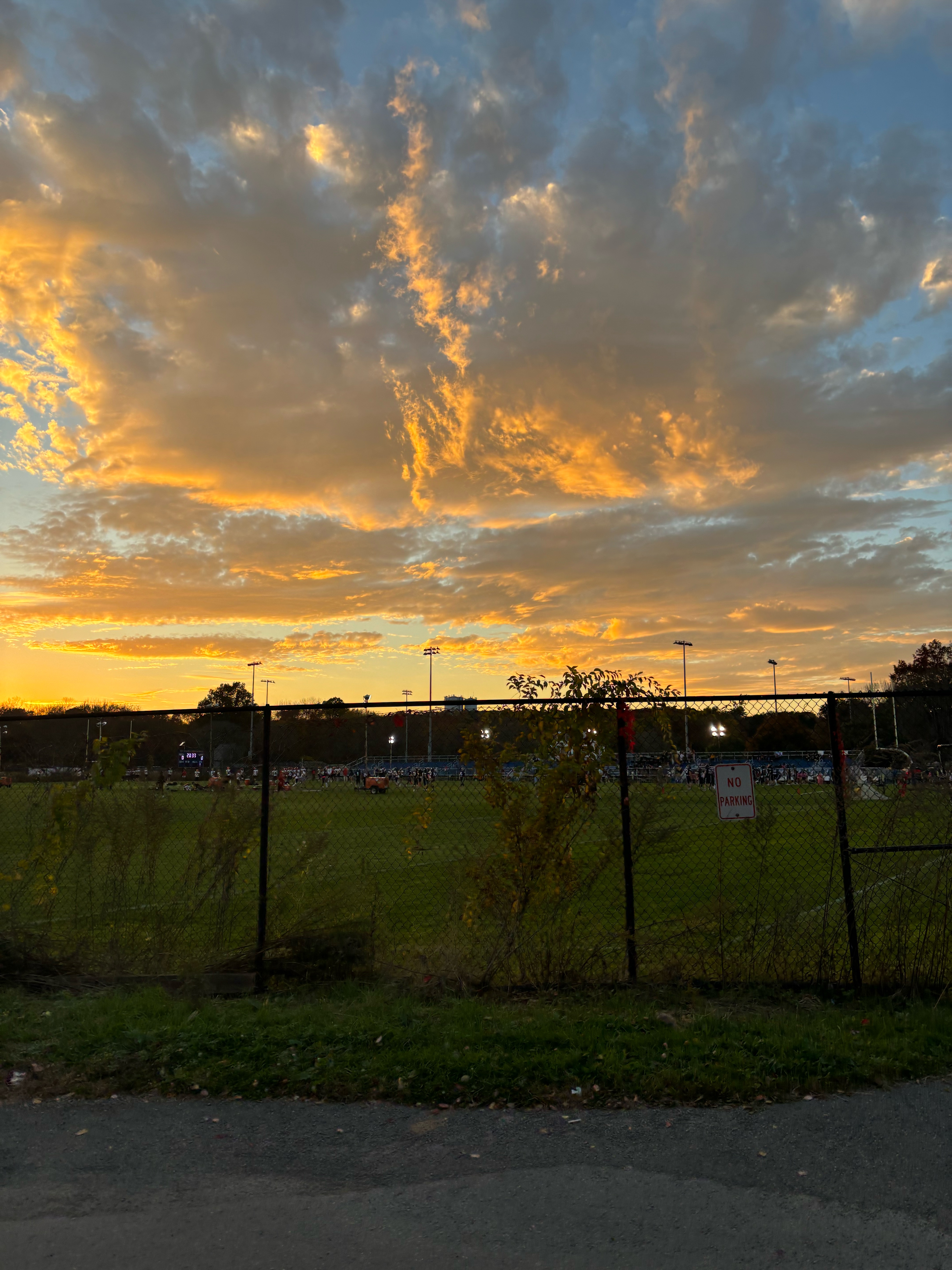 Sky at a football game