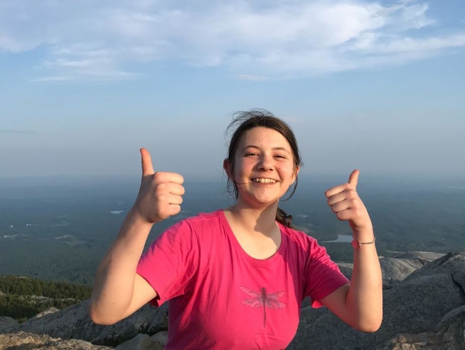 Posing on top of Mount Monadnock