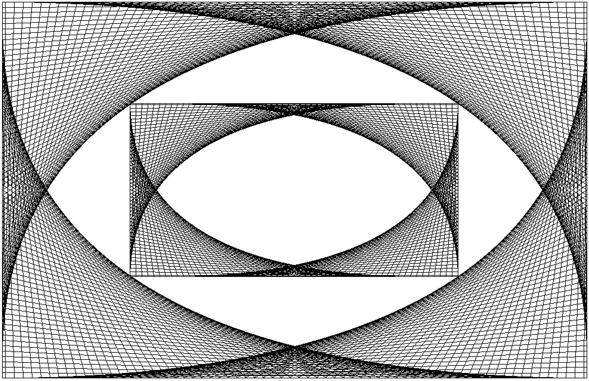 This is the line art optical illusion that this code creates