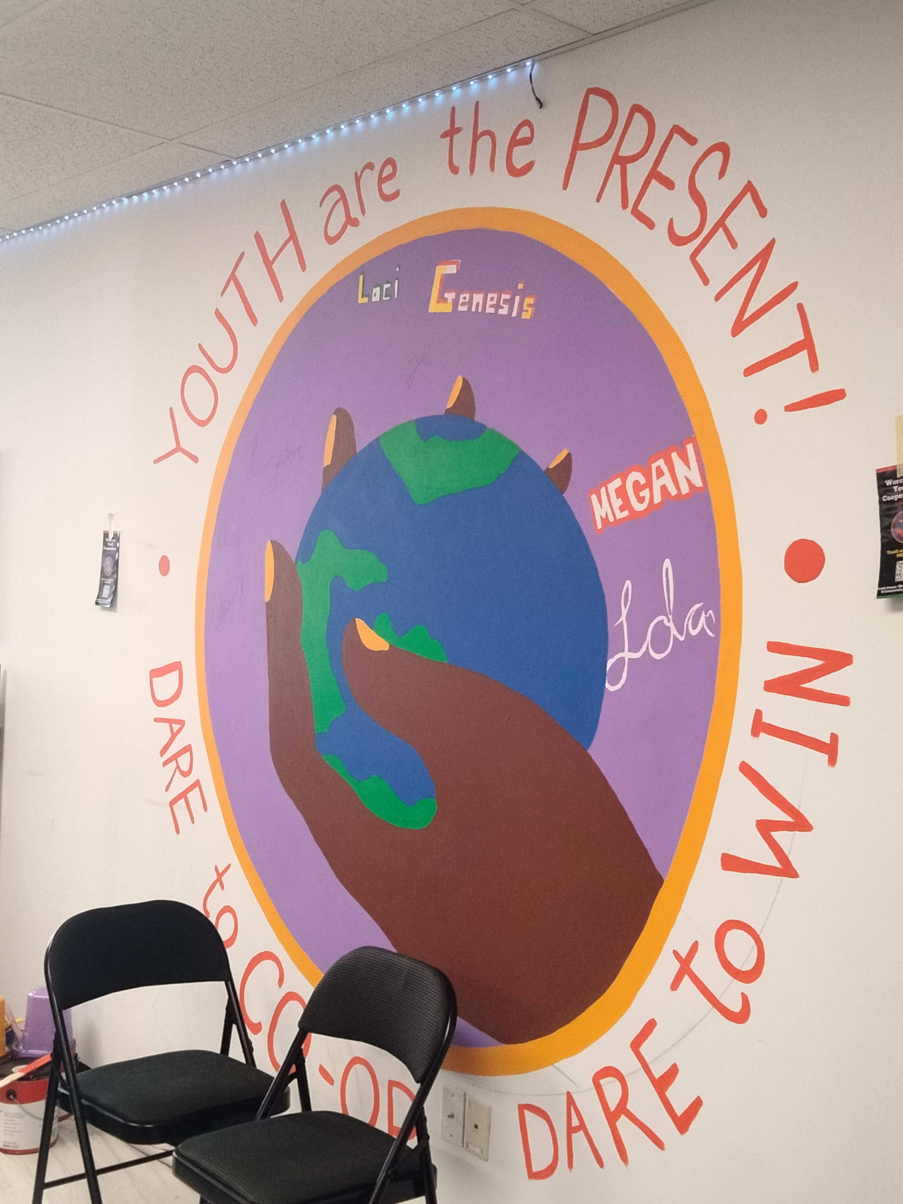 A picture of a mural at Worcester Youth Cooperatives.