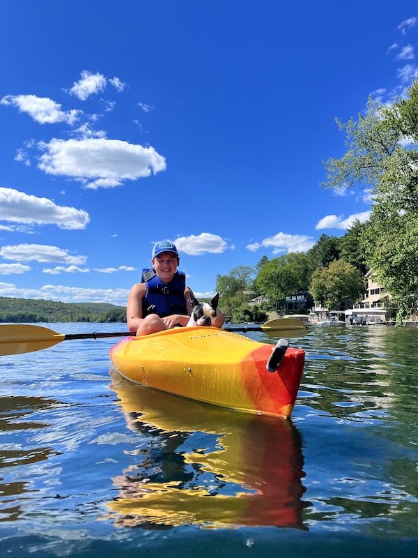 Me and Dash Kayaking