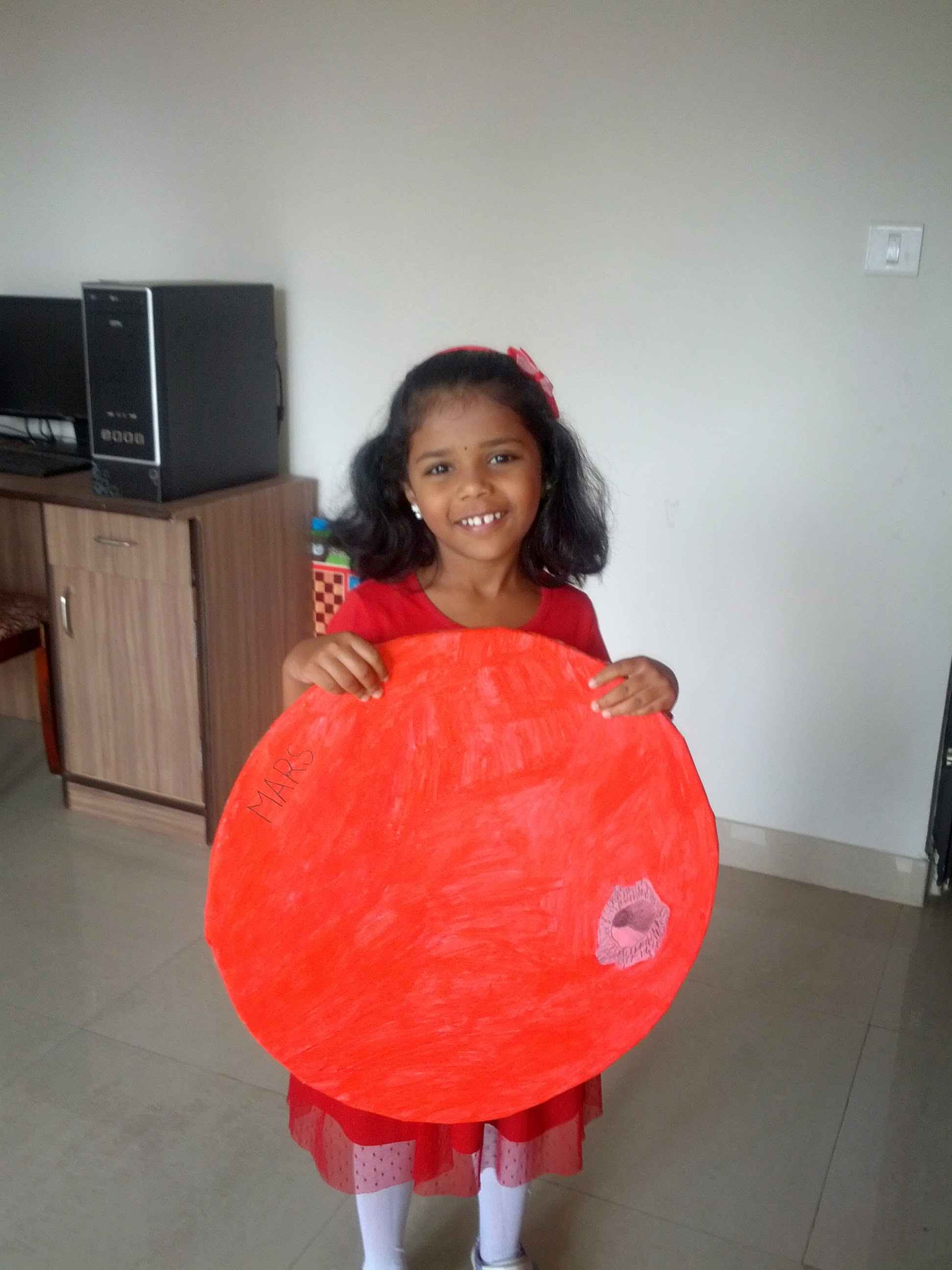 Me dressed up as mars for a school project