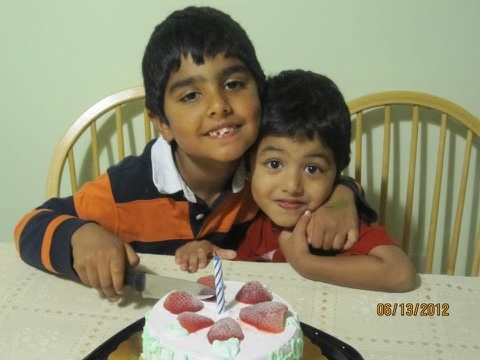 My older brother and I on his 6th birthday.