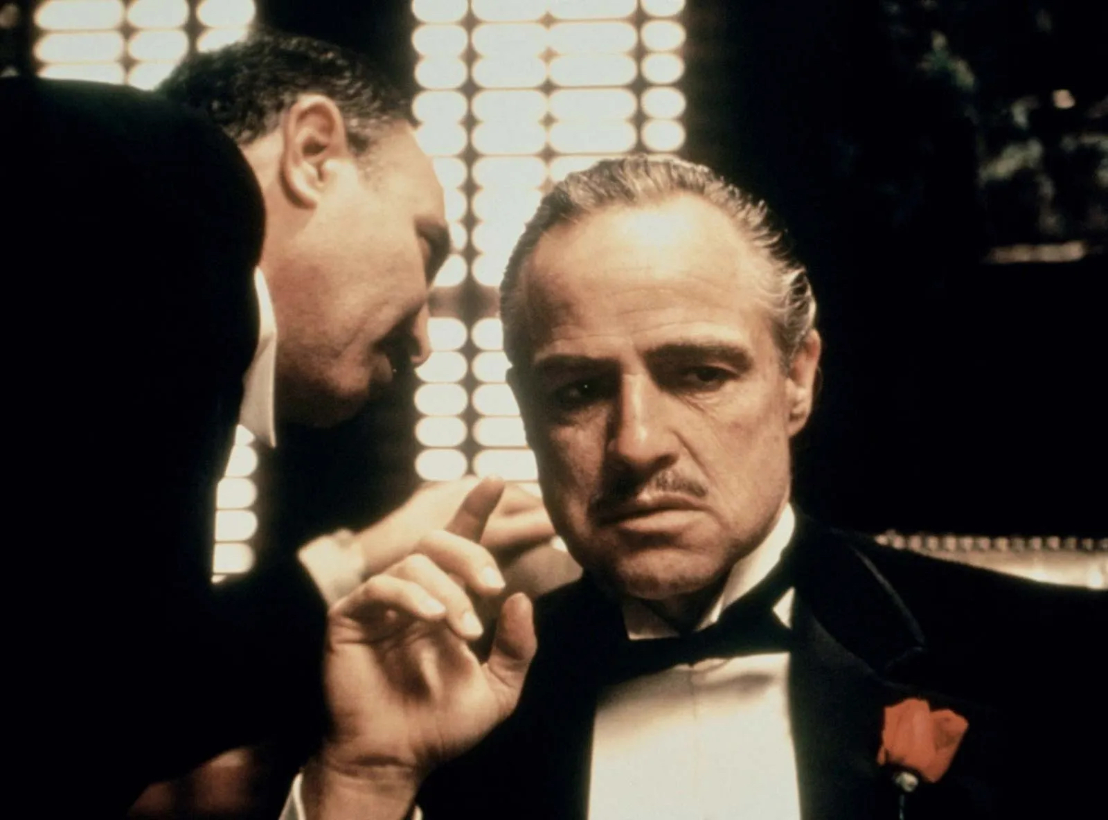 A frame from The Godfather (1972).