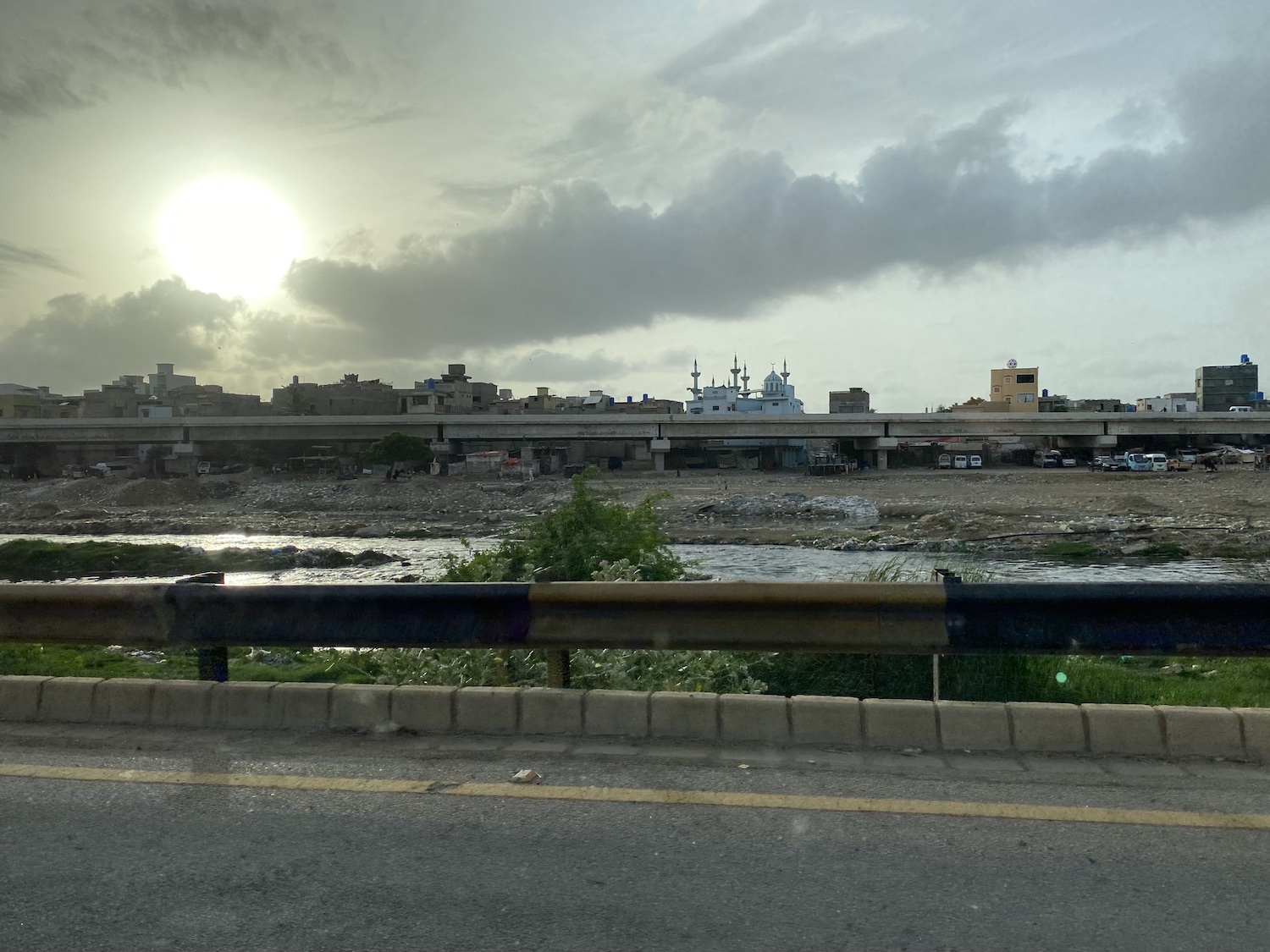 More canals and buildings in Karachi, Pakistan.