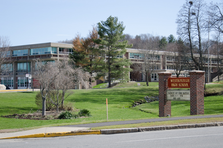 Front side of Westborough High School.