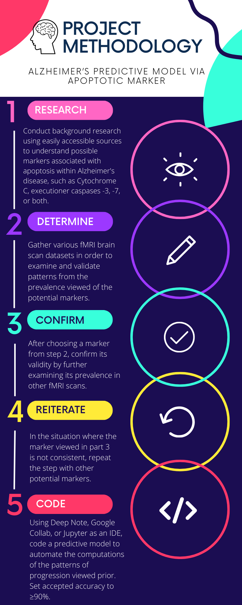 an infographic on the project procedure