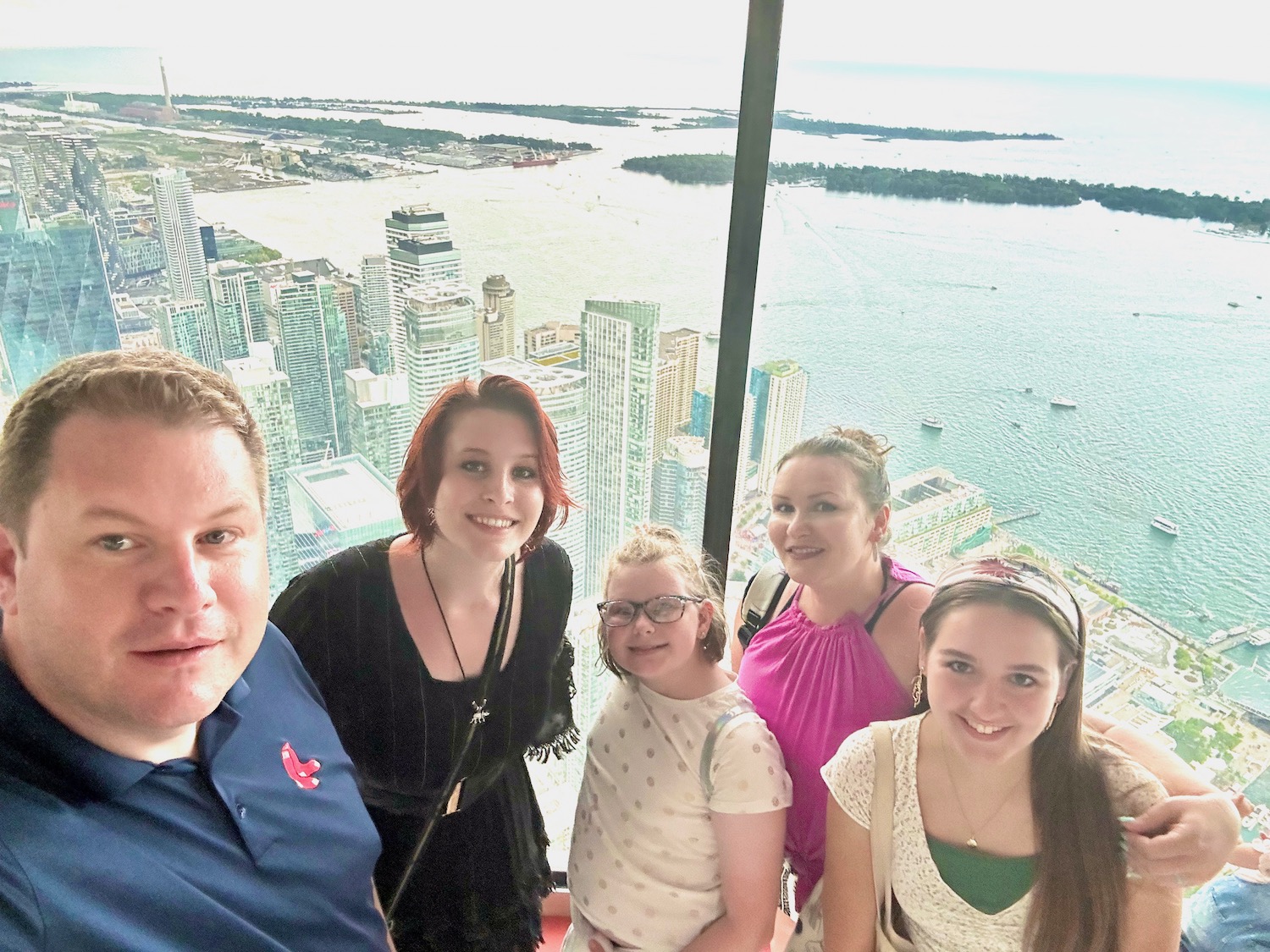 Picture of my family and best friend at the CN Tower