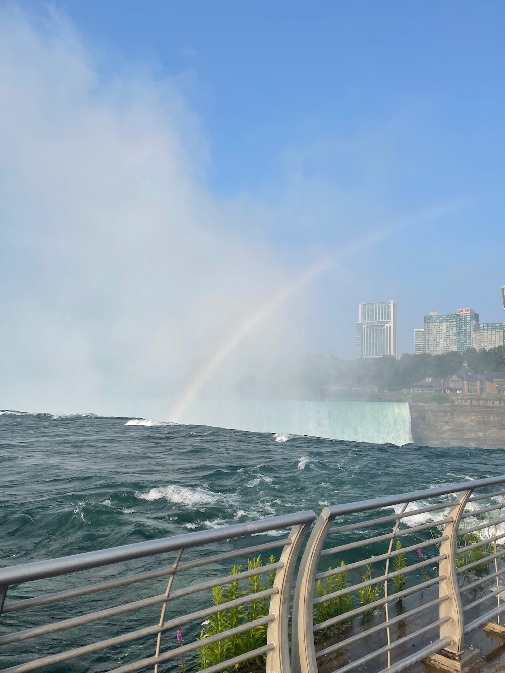 Picture of a rainbow at Niagara Falls