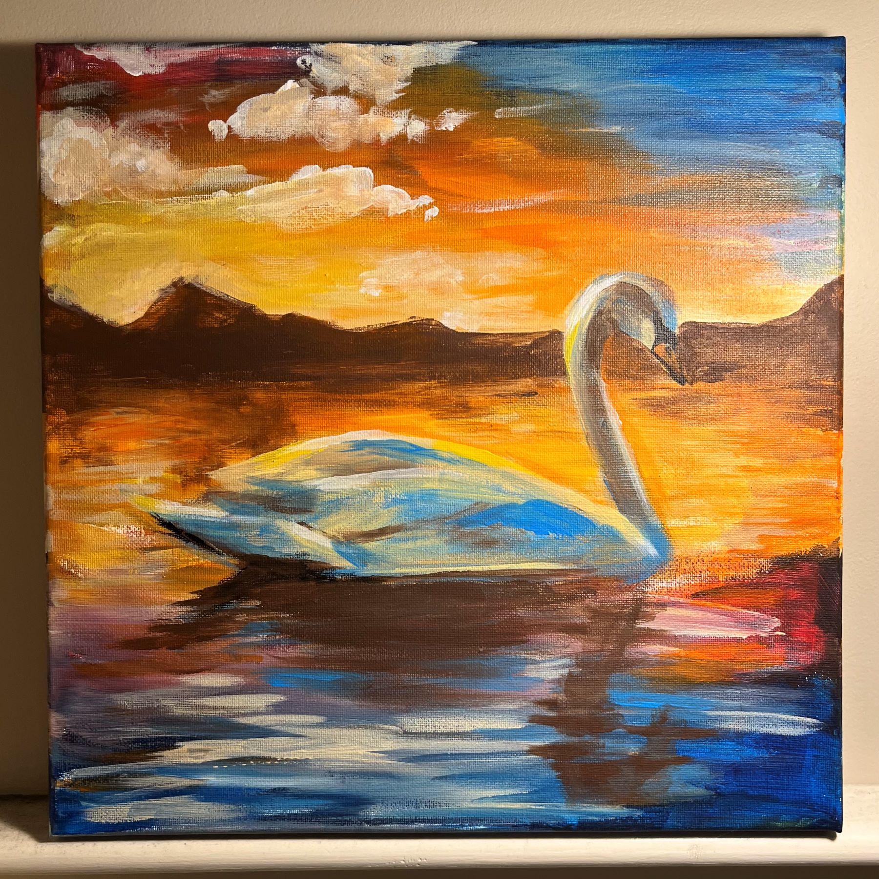 Painting of a Swan