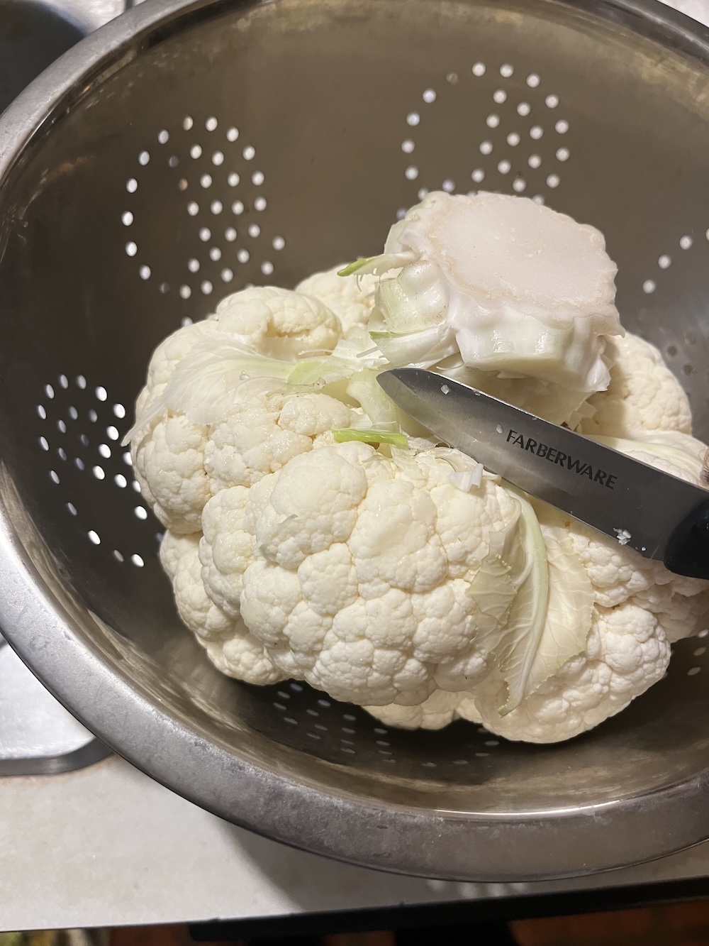 Cutting Cauliflower