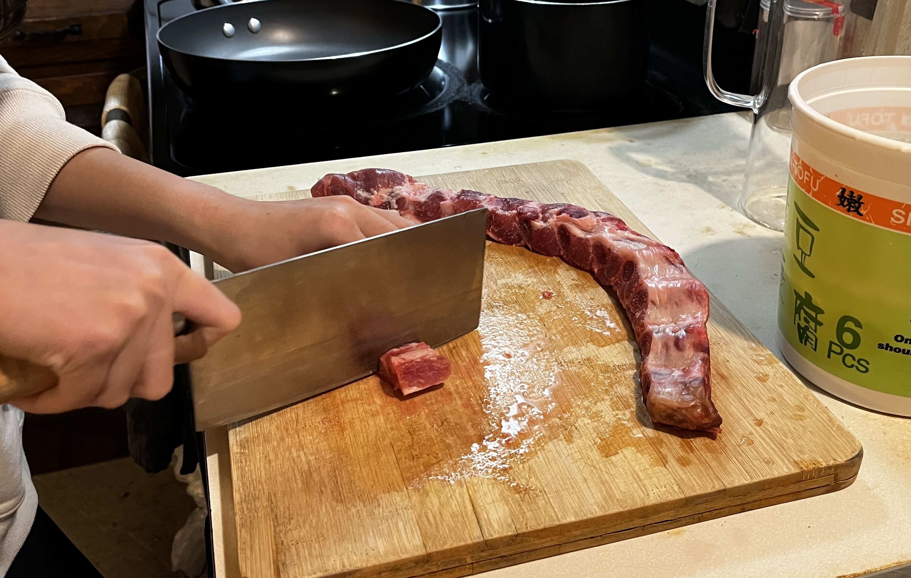 Cutting Pork Ribs