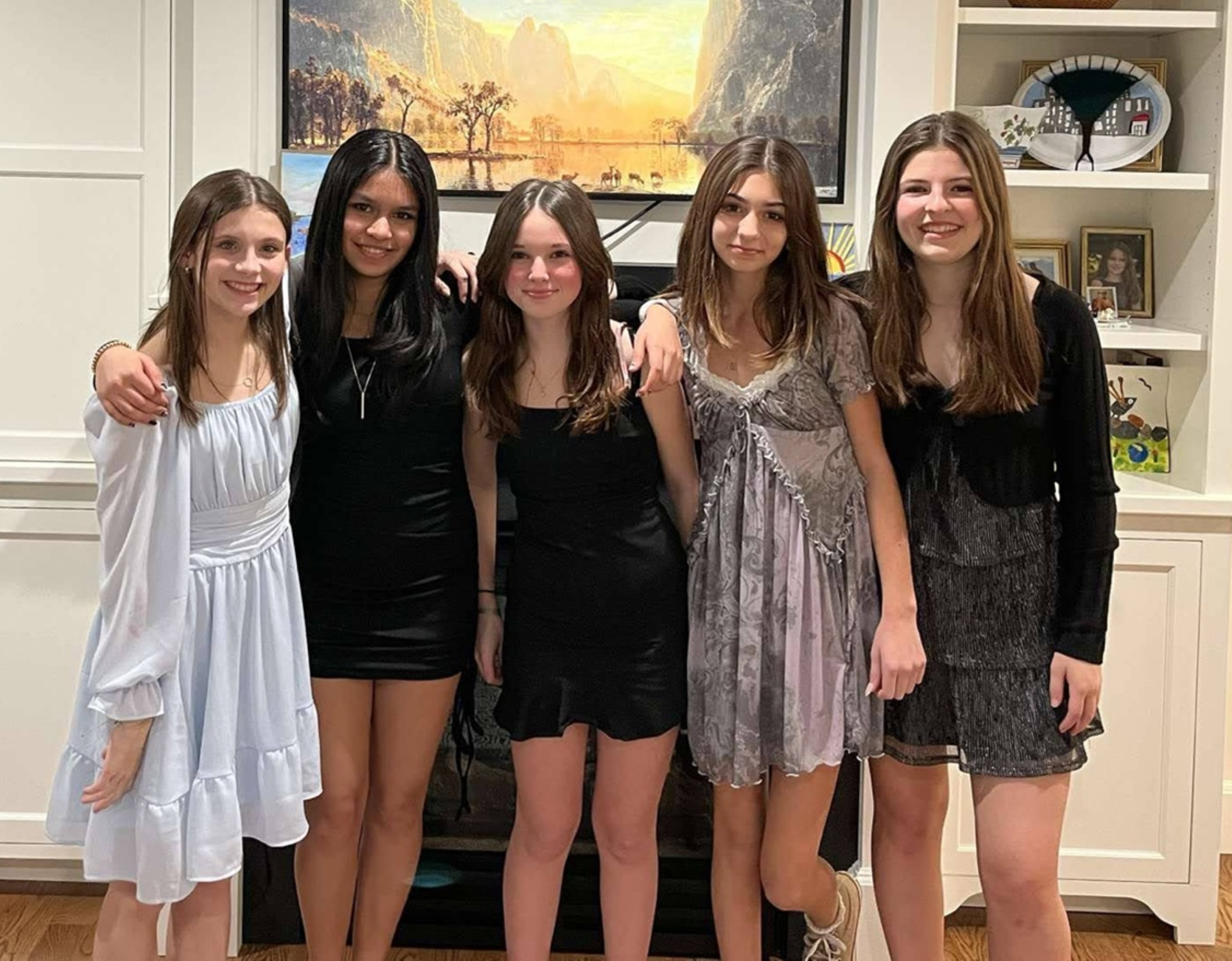 Saara with friends at a dance