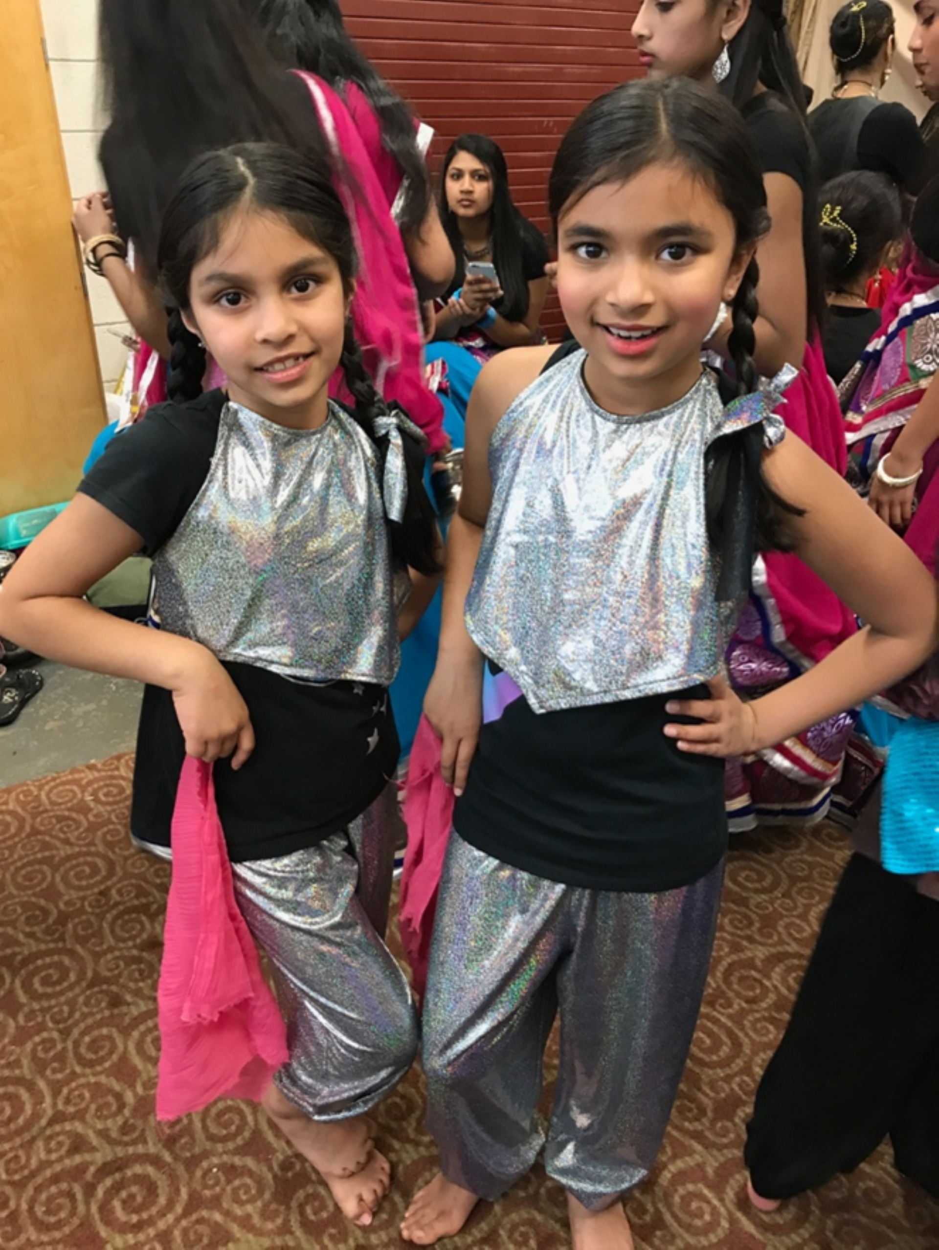 Saara and Naaisha at dance practice